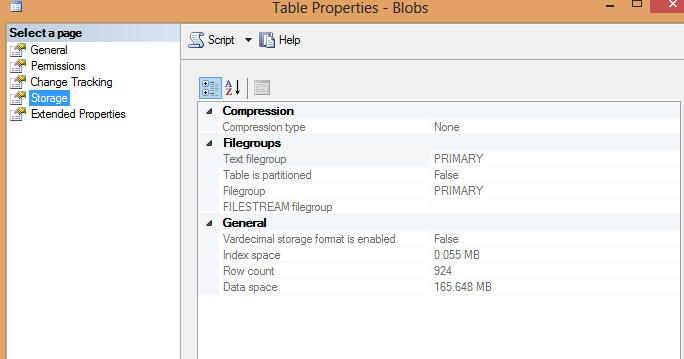 Sql Table Size Object Explorer