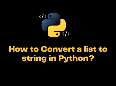 Convert A List To String In Python