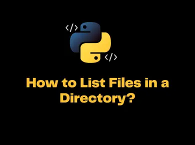 Python - List Files In A Directory