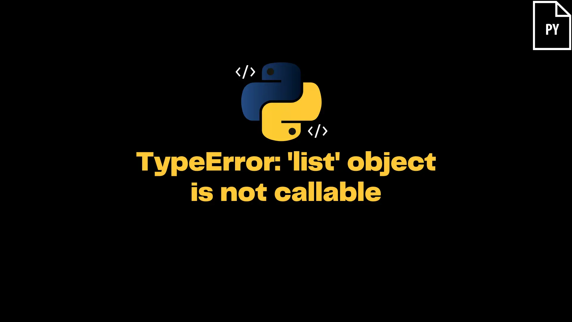TypeError List Object Is Not Callable 