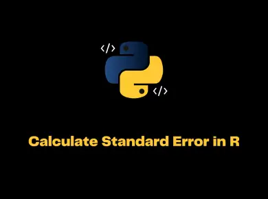 Calculate Standard Error In R