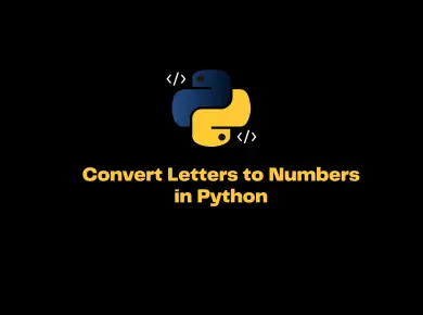 Convert Letters To Numbers In Python