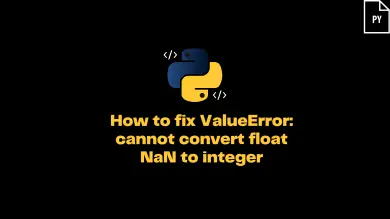 Valueerror: Cannot Convert Float Nan To Integer