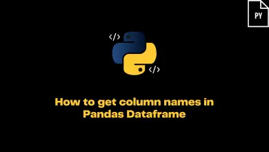 How To Get Column Names In Pandas Dataframe