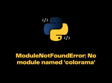 Modulenotfounderror: No Module Named 'Colorama'