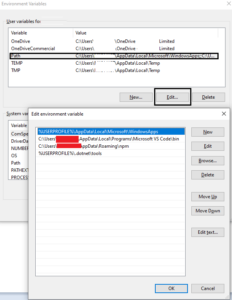 Python was not found; run without arguments to install from the ...